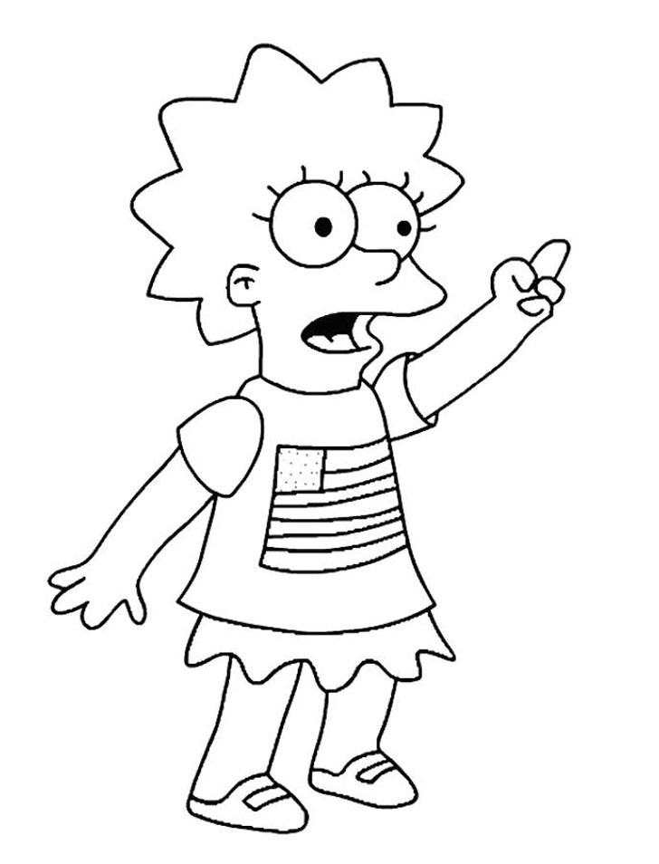 Free simpsons drawing to download and color