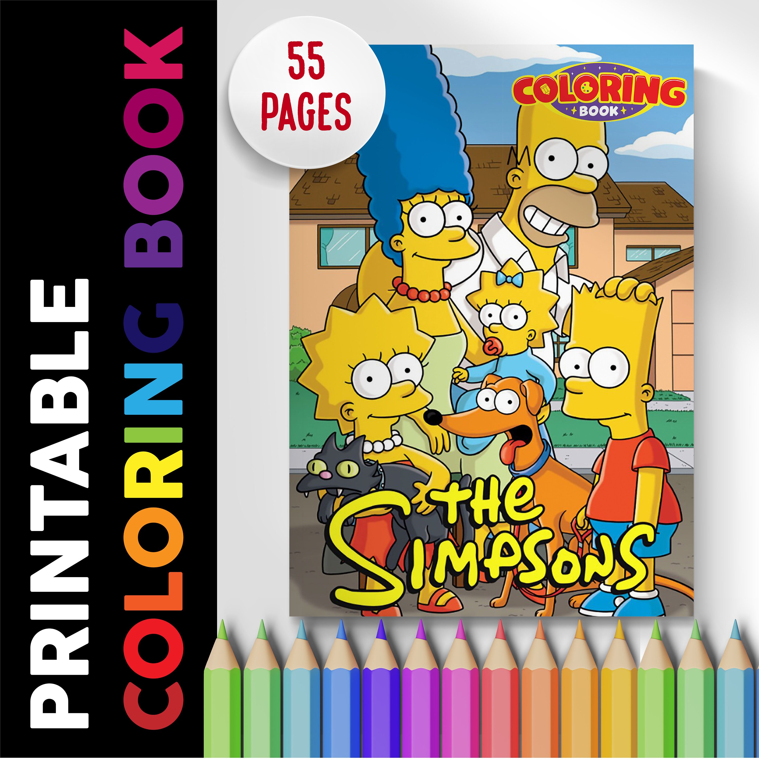 Simpsons coloring book pages coloring pages printable