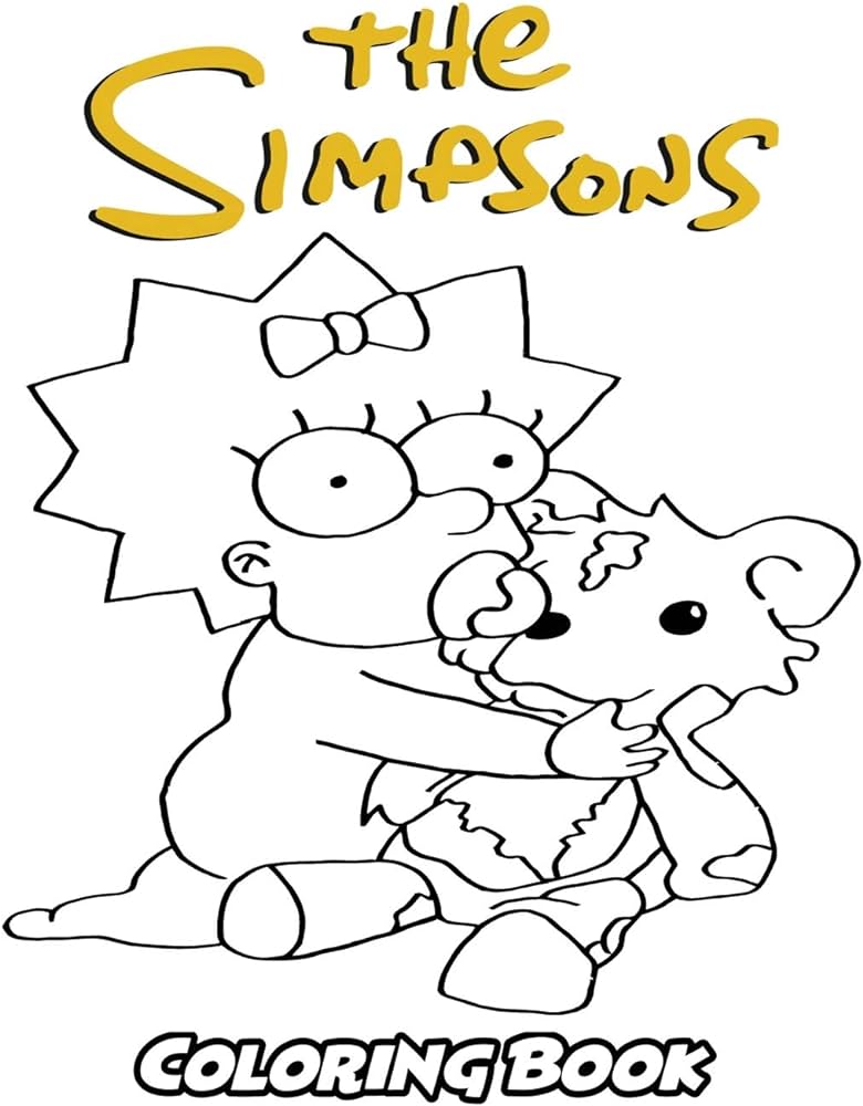 The simpsons coloring book coloring book for kids and adults activity book with fun easy and relaxing coloring pages by