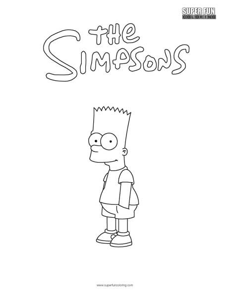 Bart simpson coloring sheet