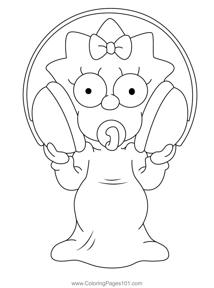 Song listening coloring page for kids