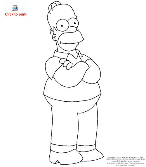 Simpsons coloring pages