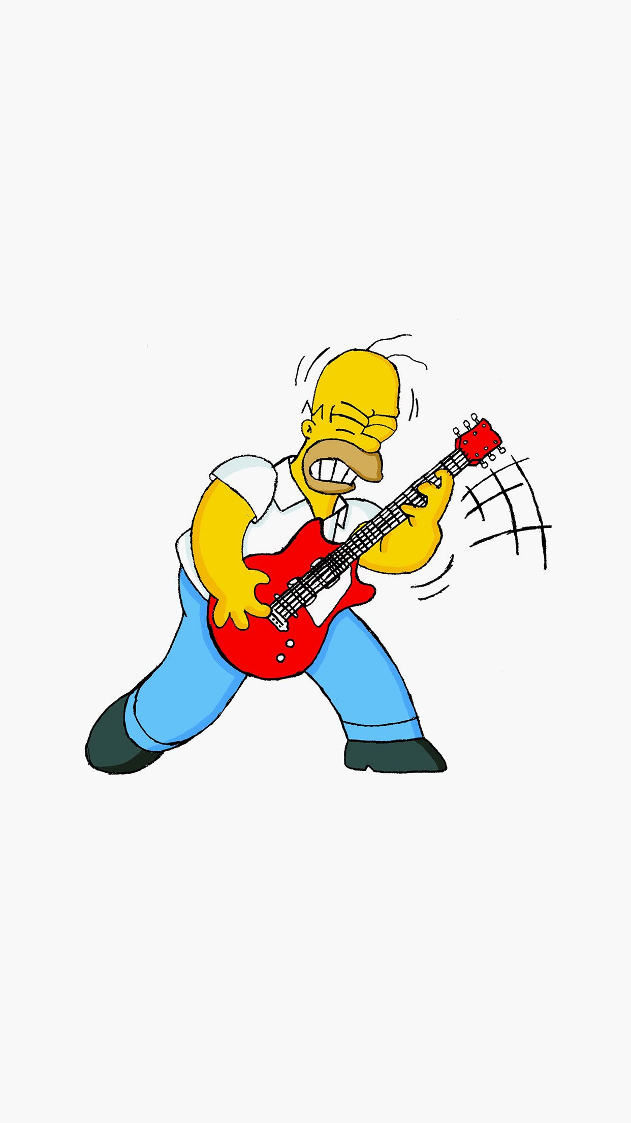 Homer simpson music white illustration art android wallpaper