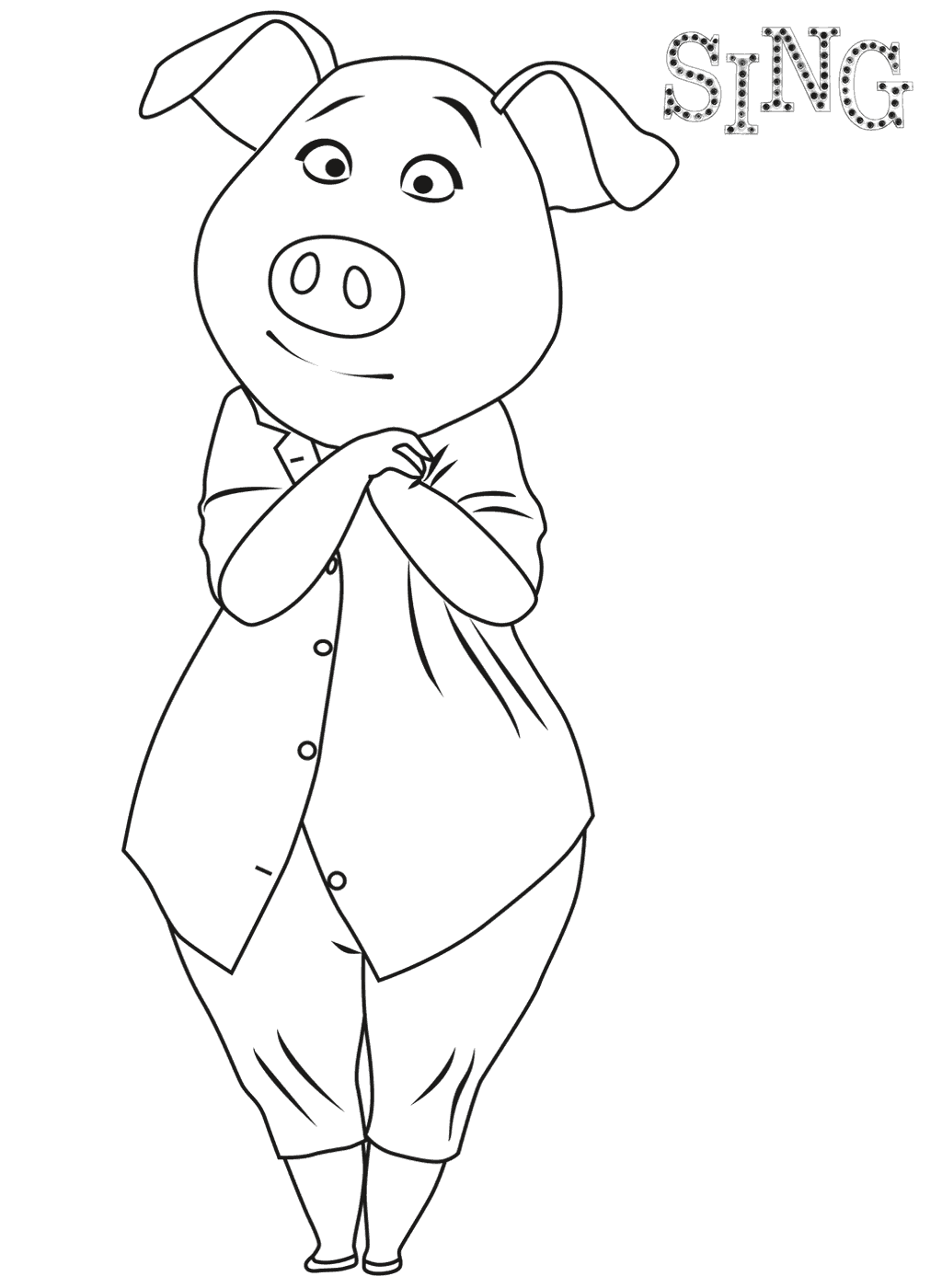 Sing coloring pages