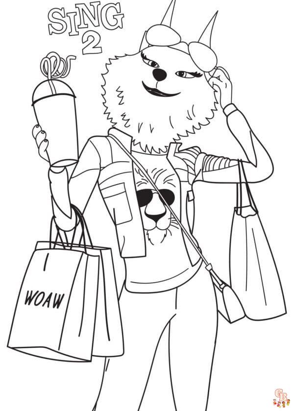 Sing coloring pages