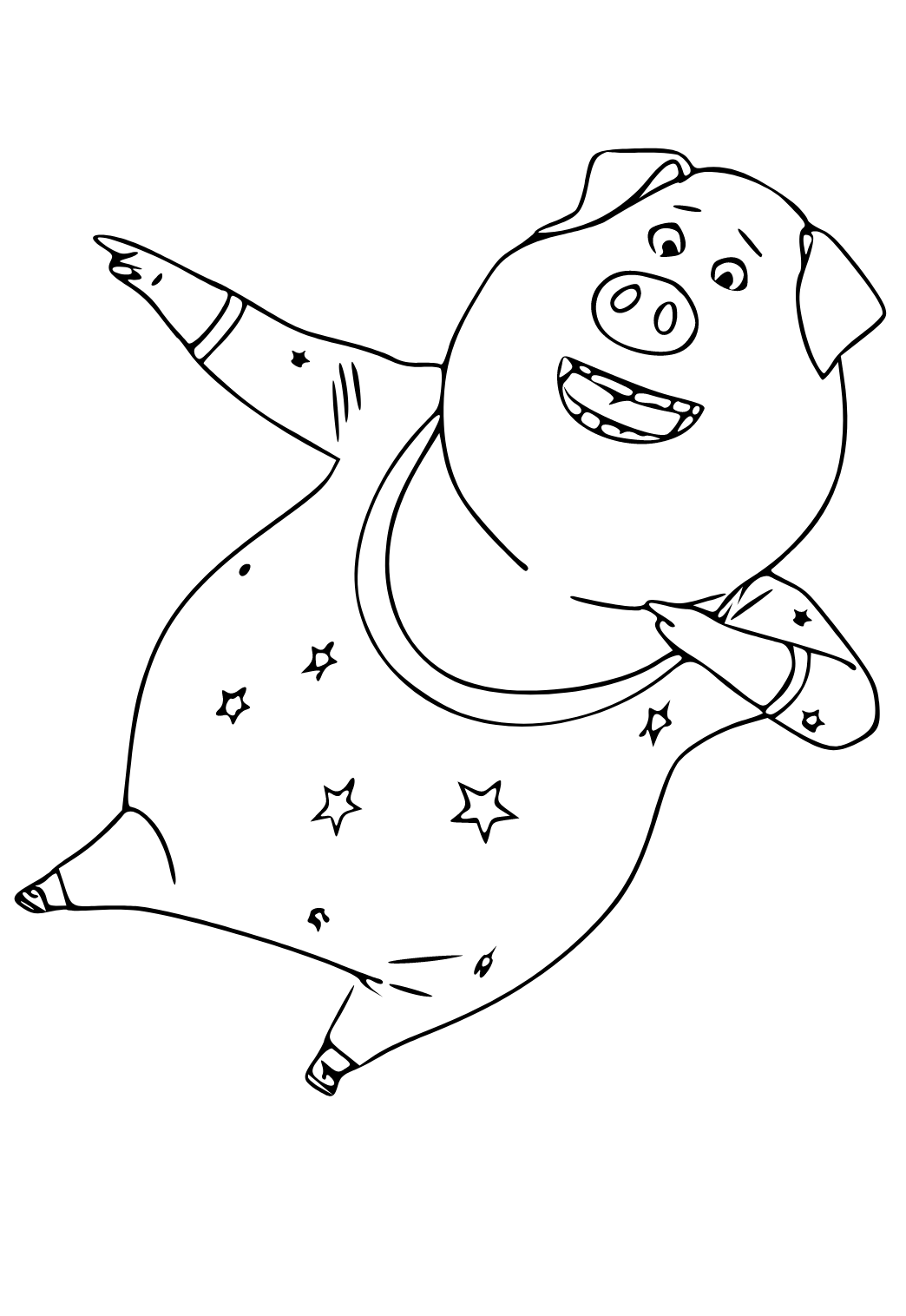 Free printable sing star coloring page for adults and kids