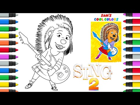 Coloring ash sing sing coloring pages markers