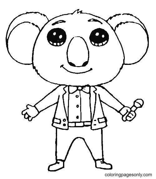 Buster from sing coloring page