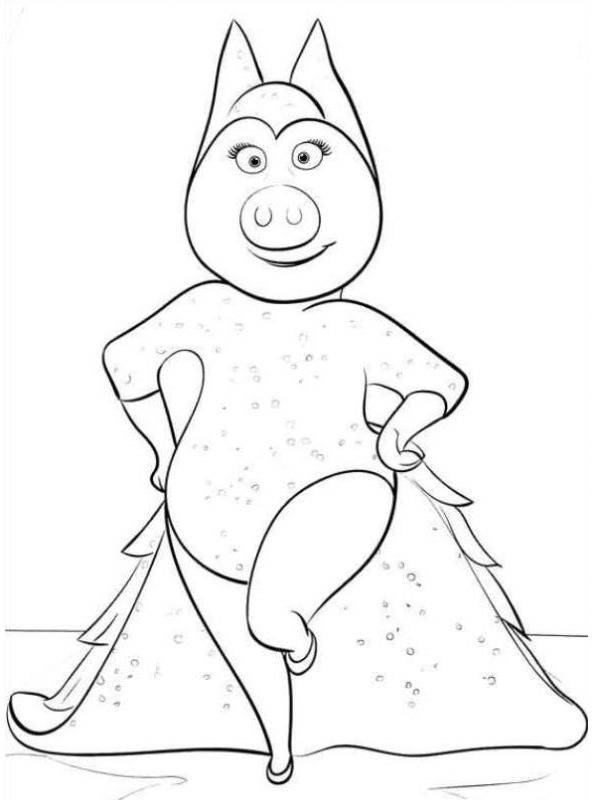 Sing rosita coloring page