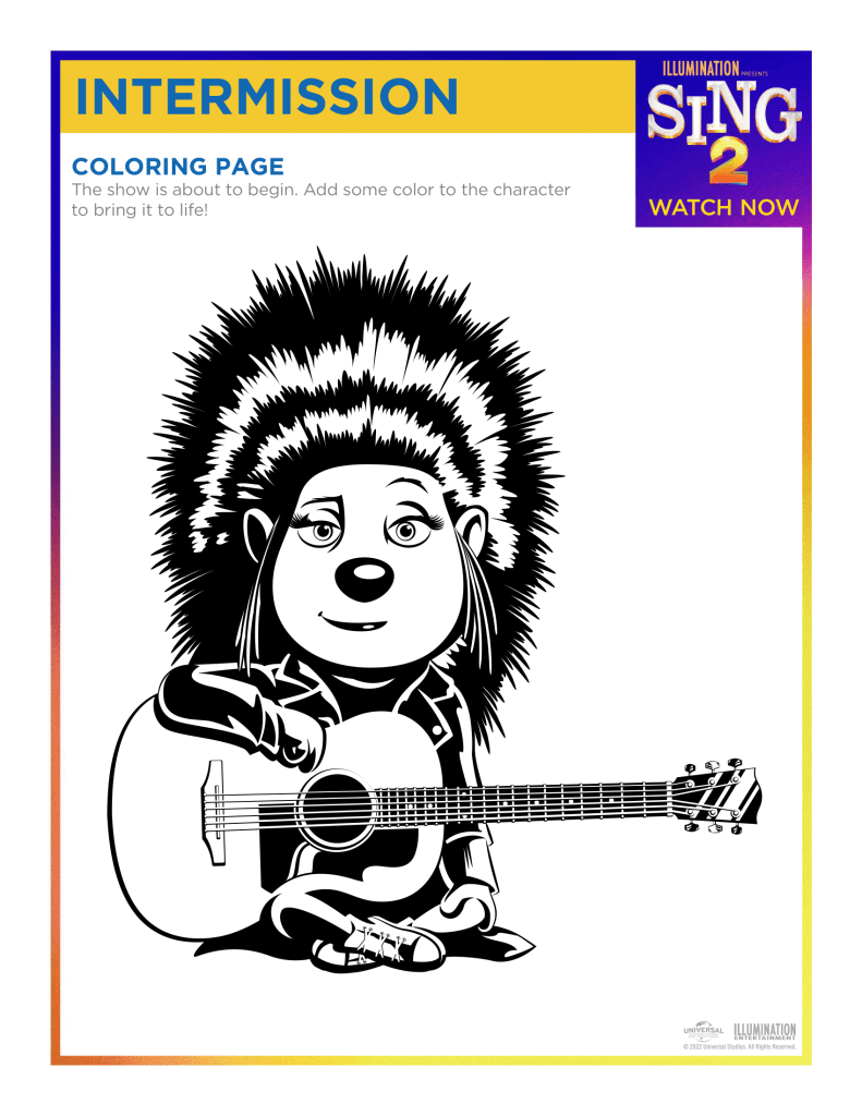 Sing activity sheets printable pack for kids