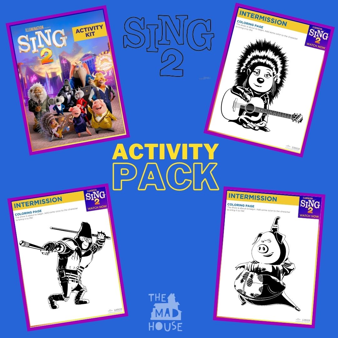 Sing colouring pages