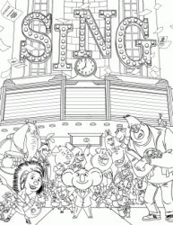 Sing coloring pages