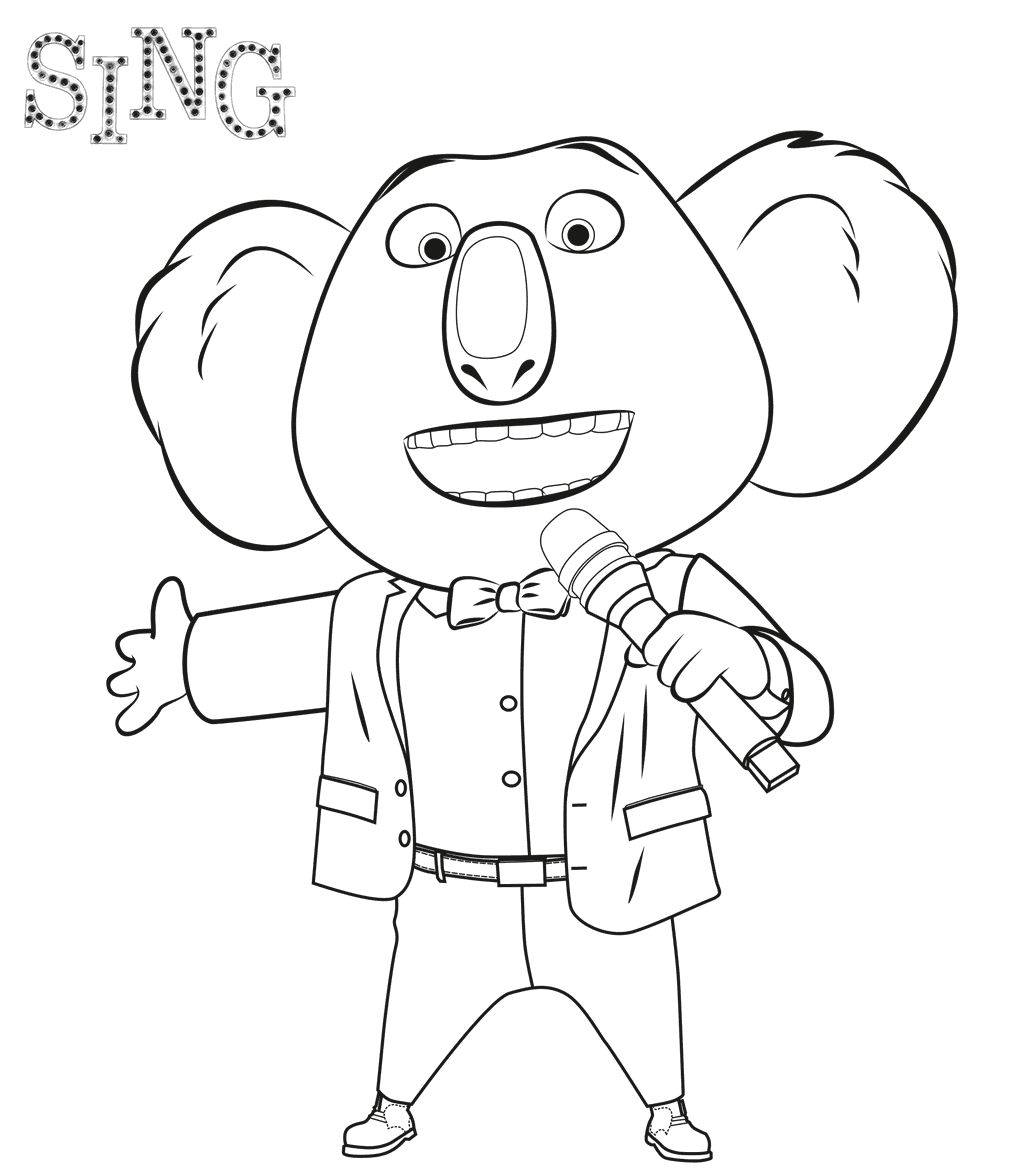 Sing coloring pages