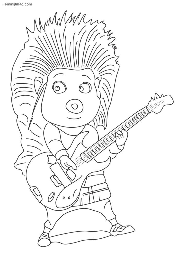 Printable sing movie coloring pages