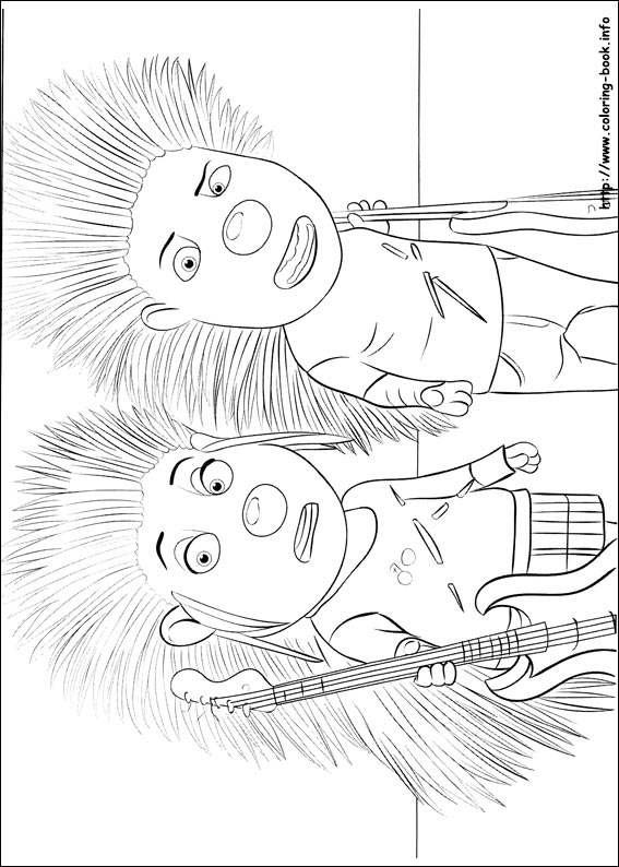 Sing coloring picture