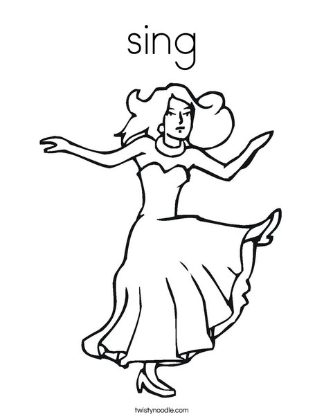 Sing coloring page