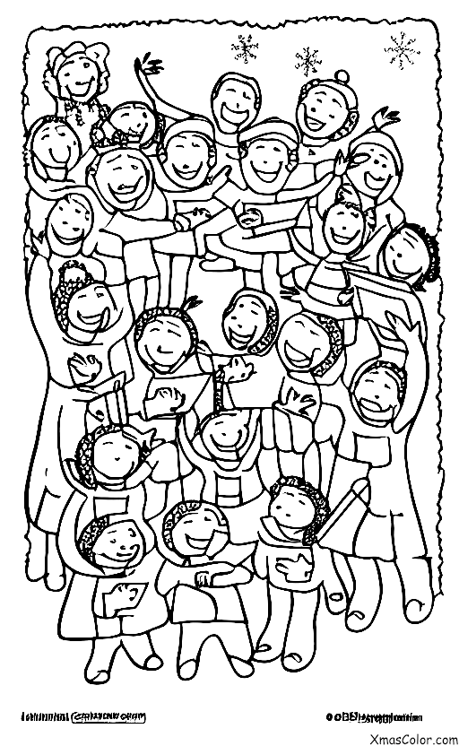 A group of children singing joy to the world in a school choir joy to the world coloring page