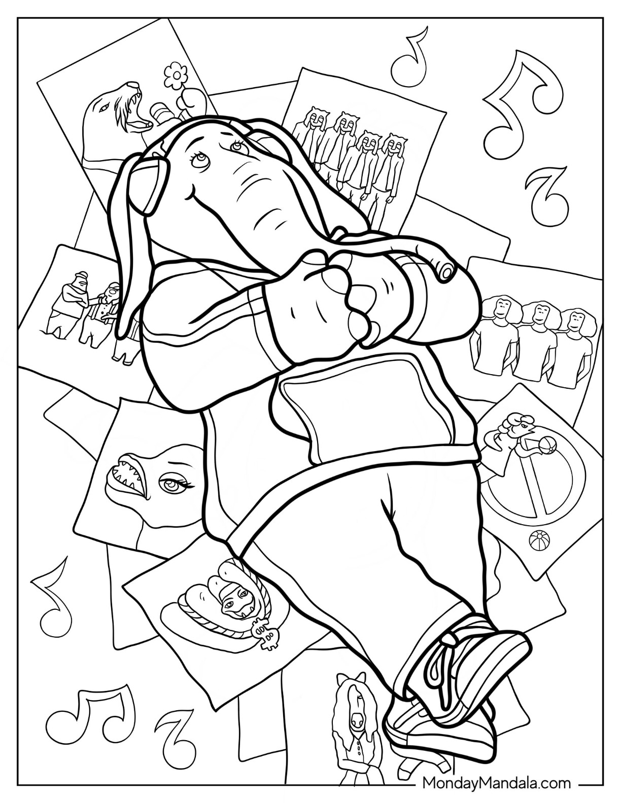 Sing coloring pages free pdf printables