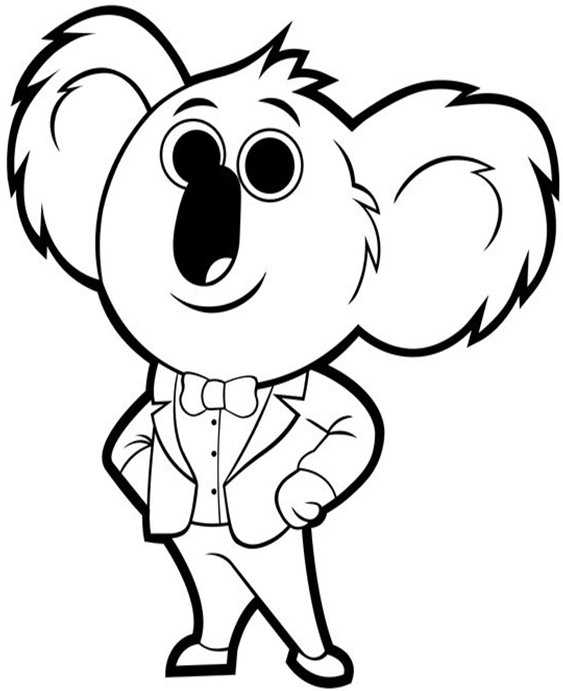 Free easy to print koala coloring pages