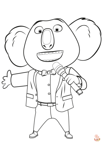 Sing coloring pages