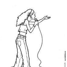 Singer coloring pages