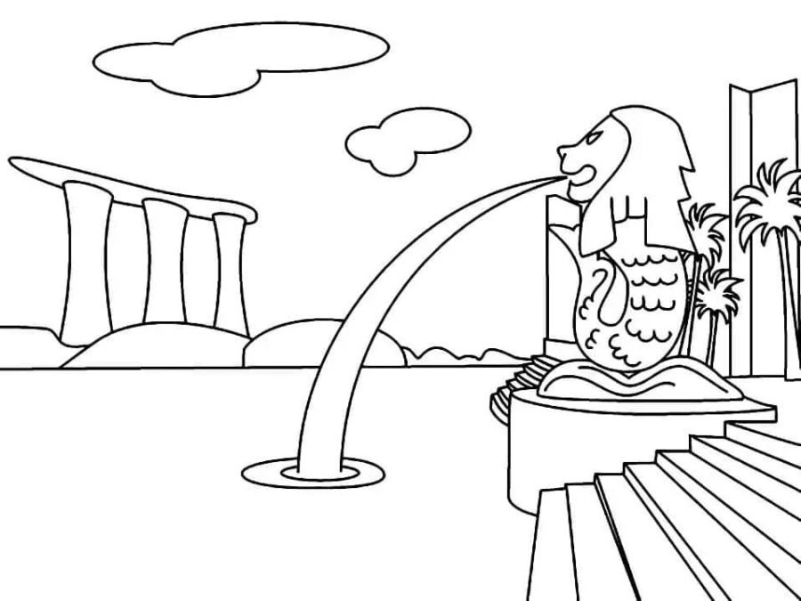 Singapore coloring pages printable for free download