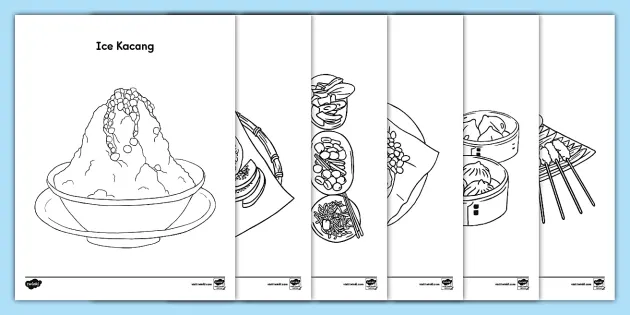 Singapore food coloring sheets teacher made