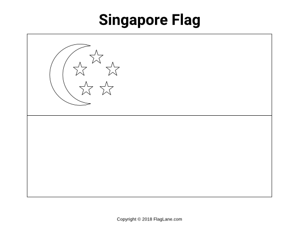 Free singapore flag coloring page