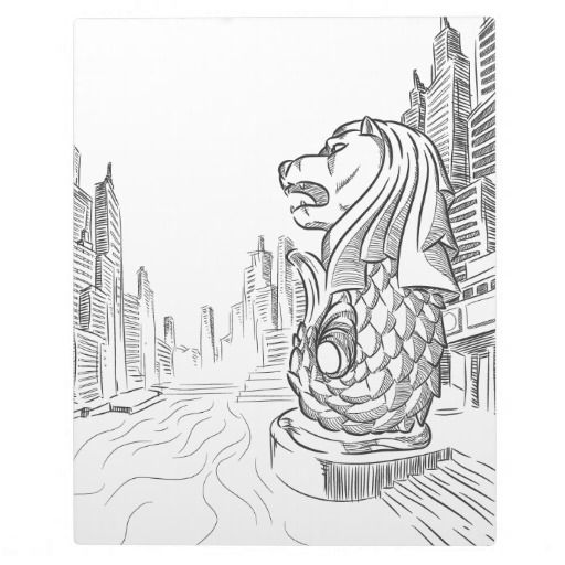 Collection of landmarks around the world coloring pages