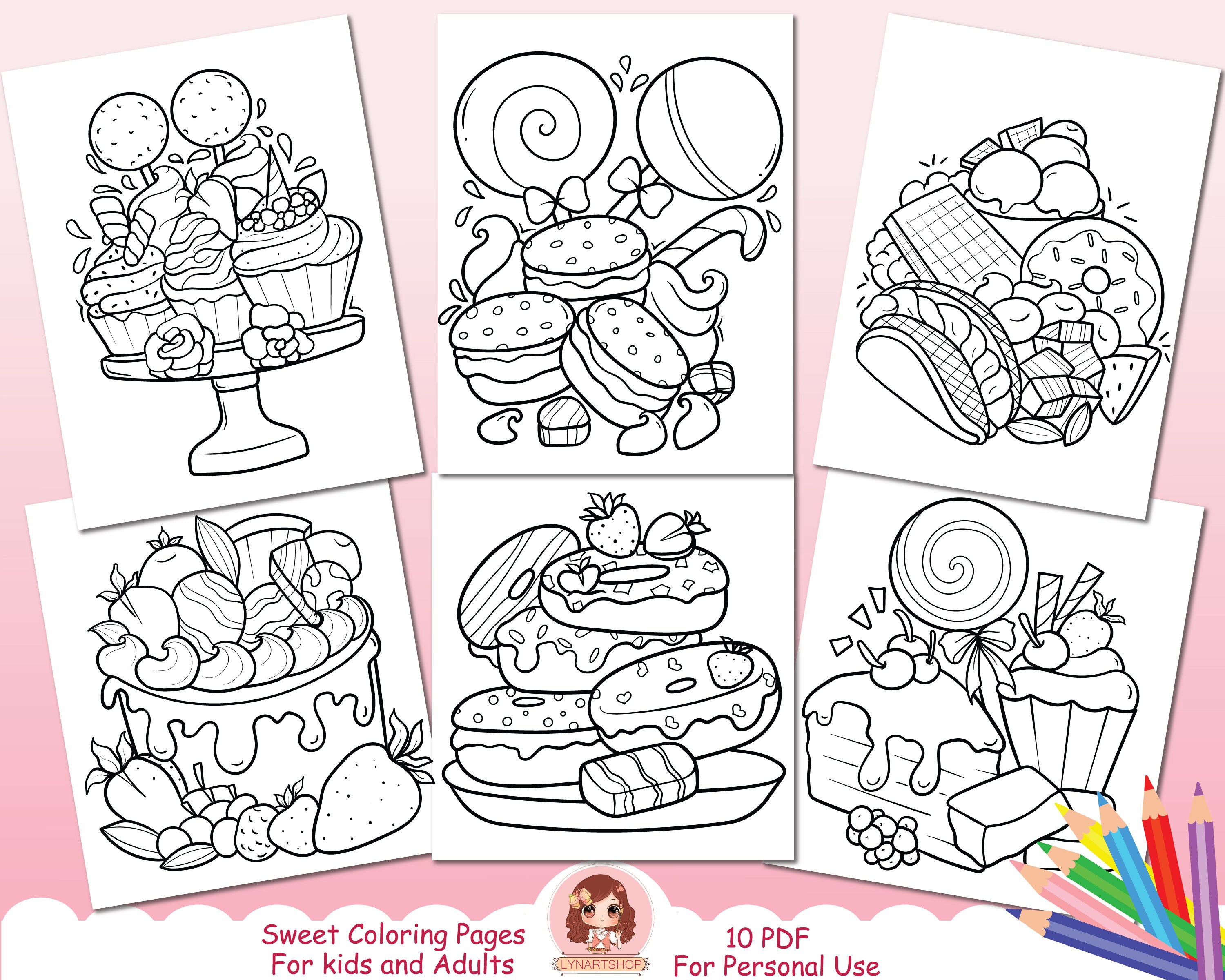 Sweet coloring pages printable coloring pages for kids and