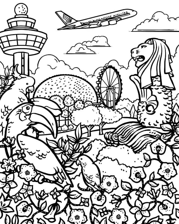 Singapore coloring pages printable for free download