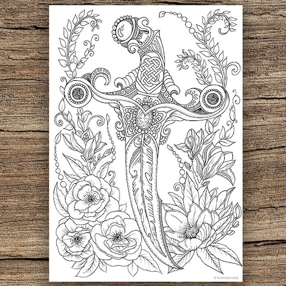 Knife printable adult coloring page from favoreads coloring book pages for adults and kids coloring sheets colouring designs