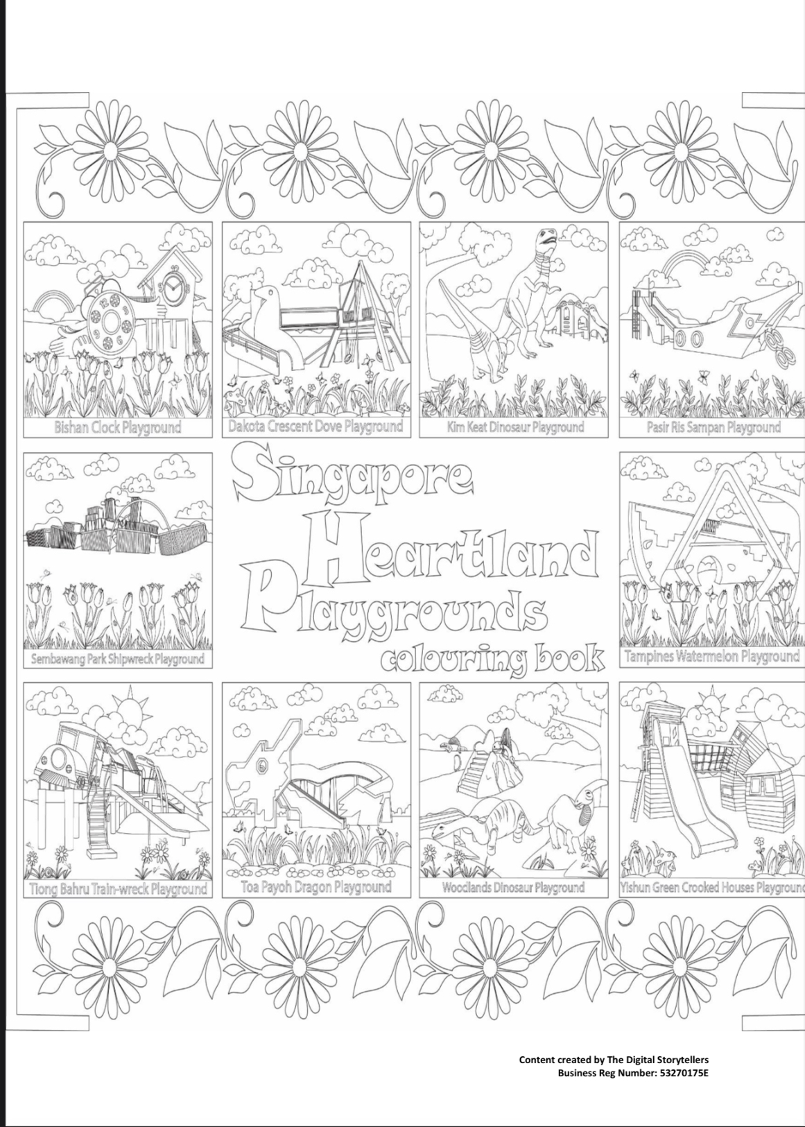 Singapore heartland playgrounds colouring book