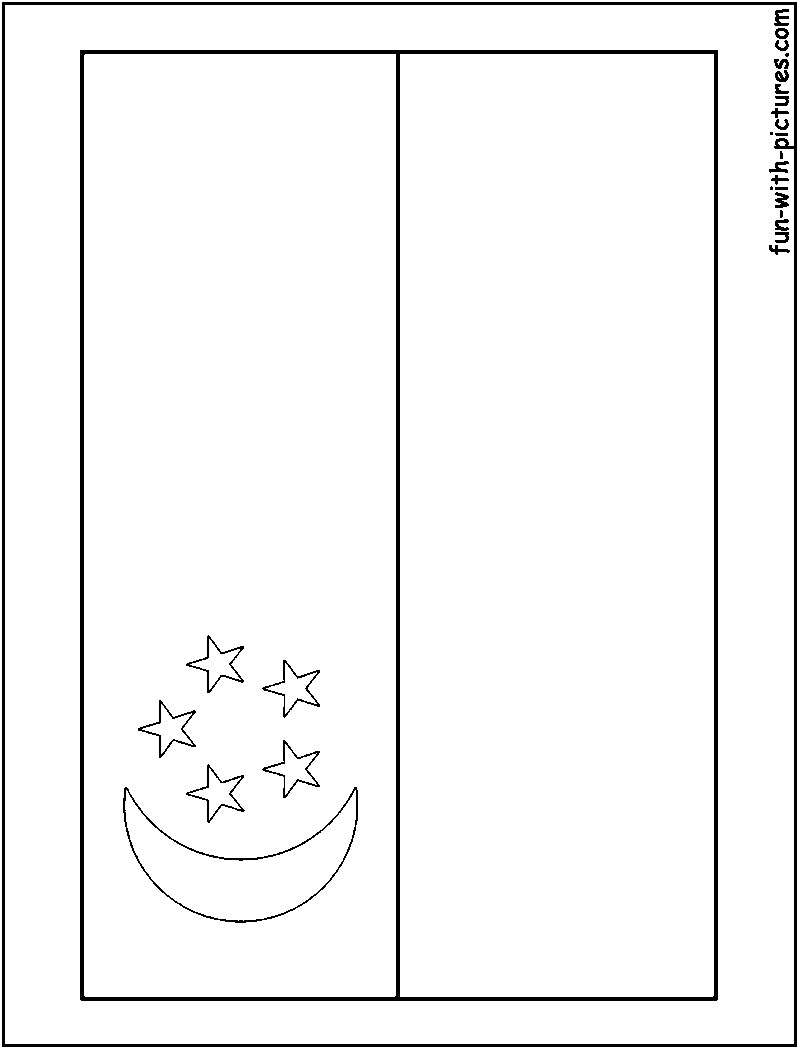 Singapore flag coloring page