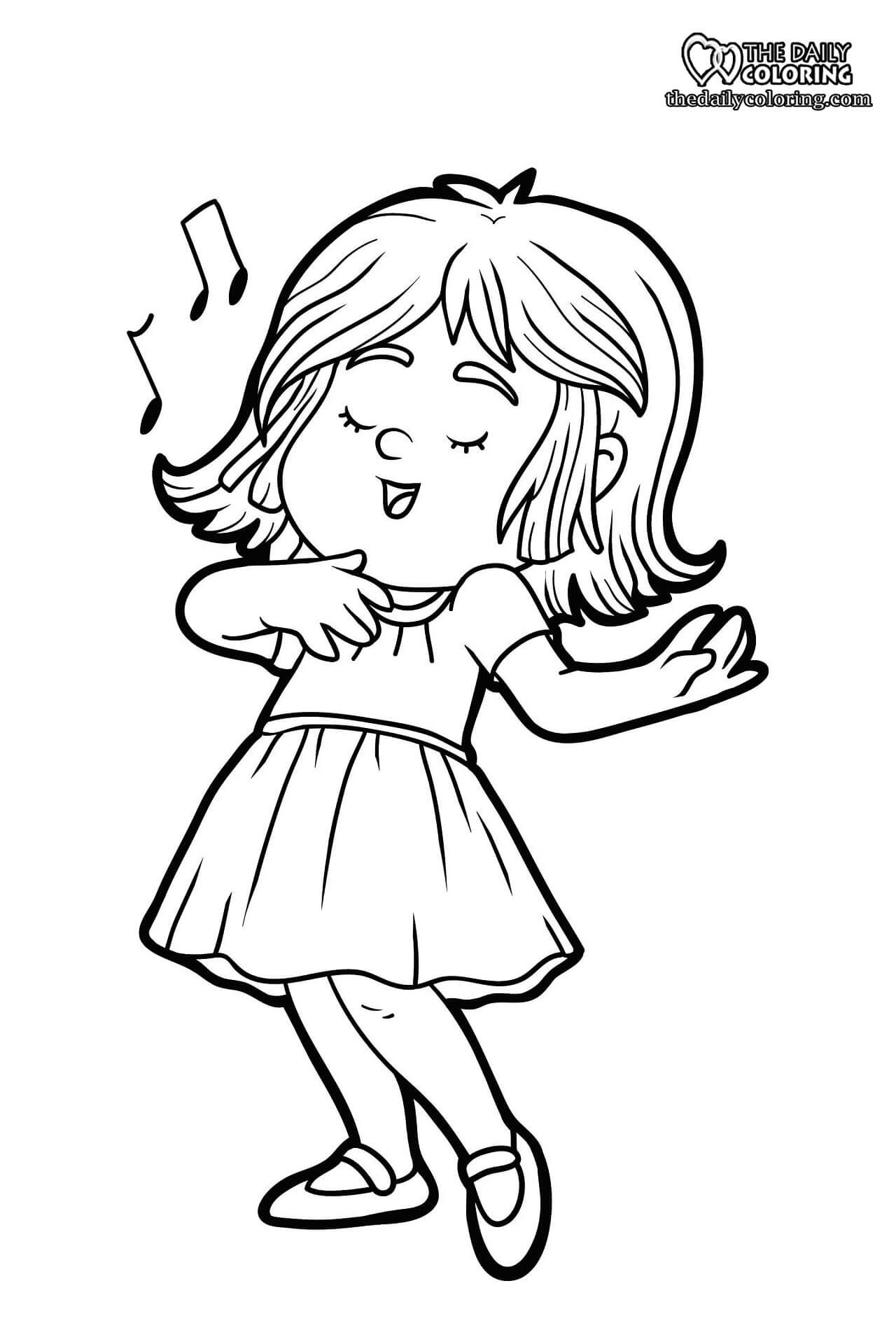 Singer coloring pages singer