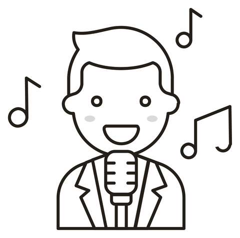 Man singer coloring page free printable coloring pages