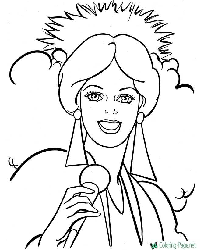 Rock stars coloring page