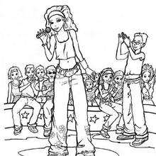 Singer coloring pages