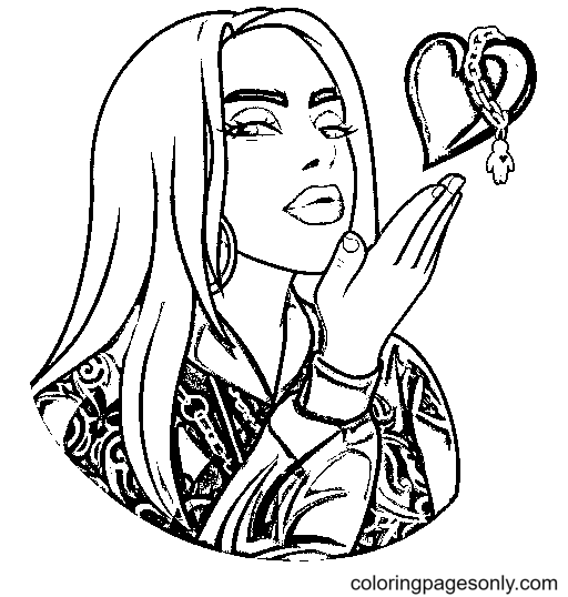 Billie eilish coloring pages printable for free download