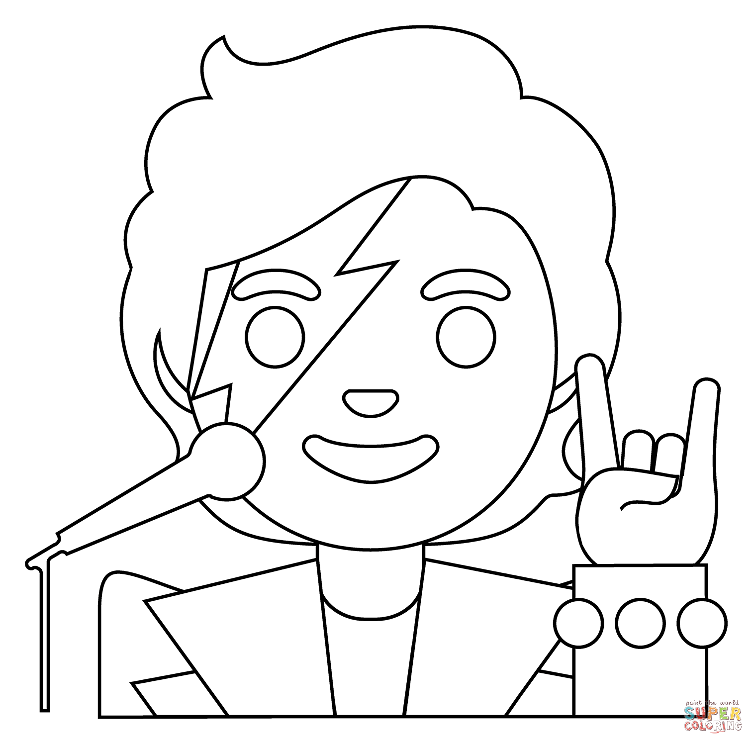 Singer emoji coloring page free printable coloring pages