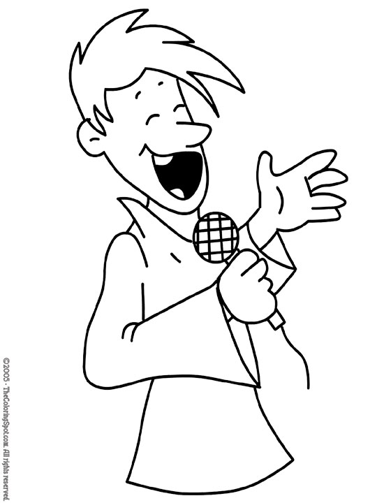 Male singer coloring page audio stories for kids free coloring pages colouring printables