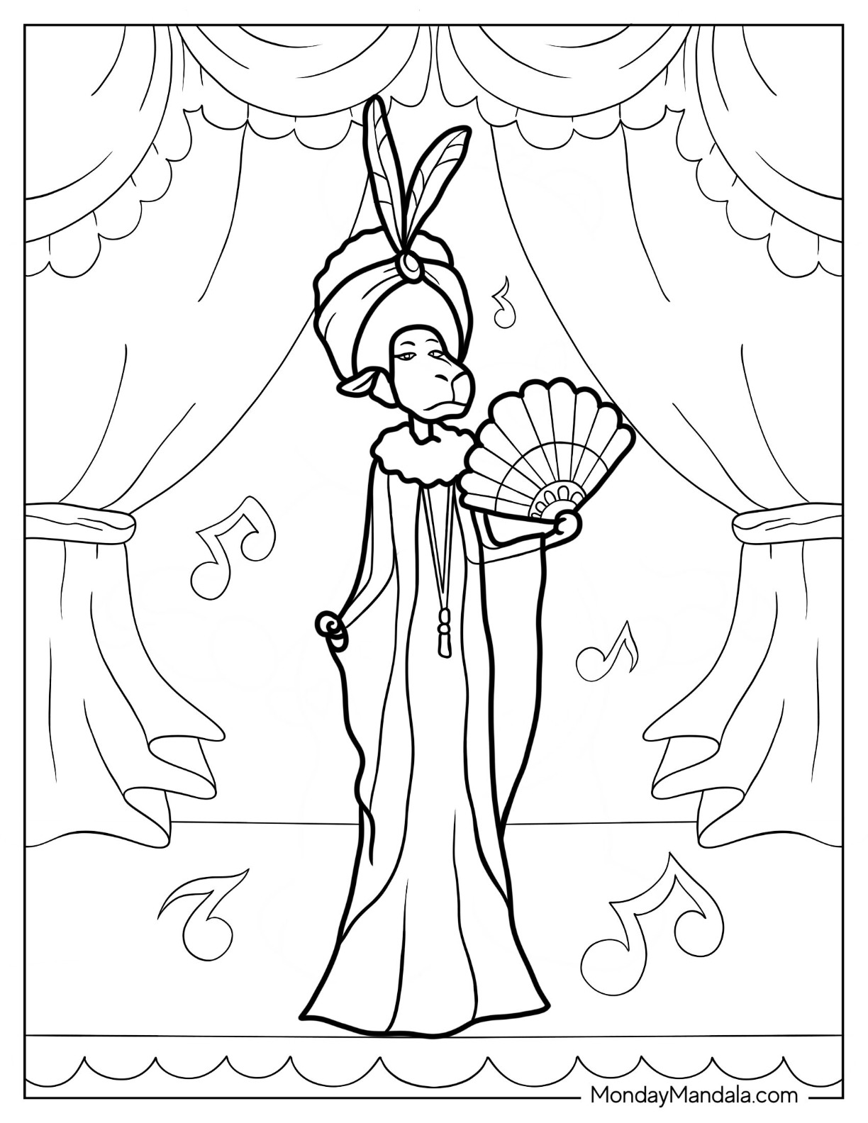 Sing coloring pages free pdf printables