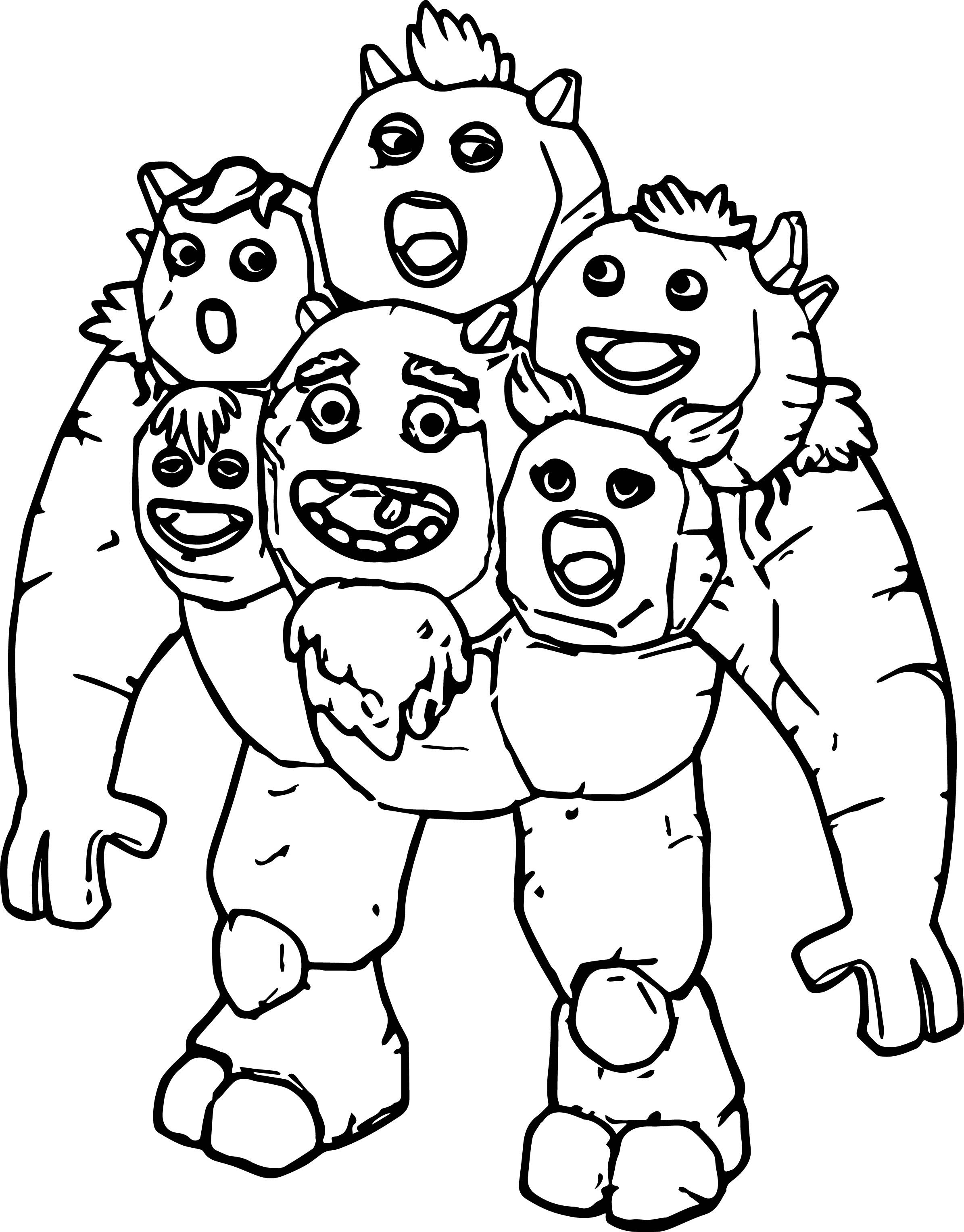 Breeding stone monsters coloring page