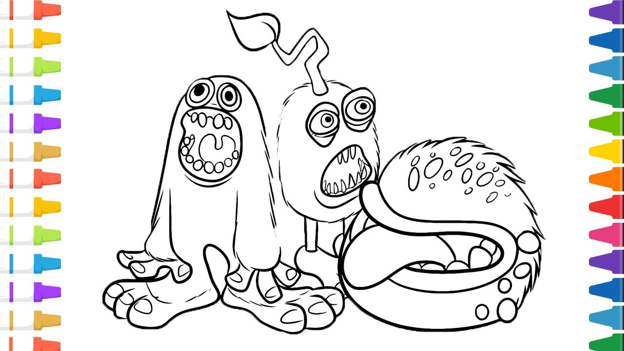 Singing monsters coloring page coloring monsters the coloring pages