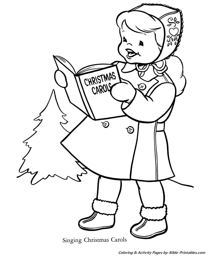 Christmas kids coloring pages