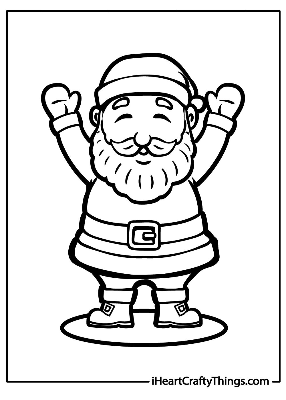 Cute santa christmas coloring pages free printables