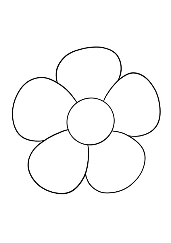 Coloring pages simple flower coloring pages for kids