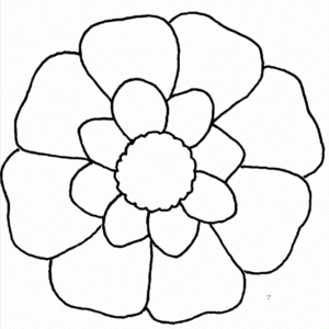 Simple flower coloring pages printable for free download