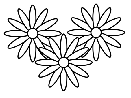 Free vectors simple flower coloring book