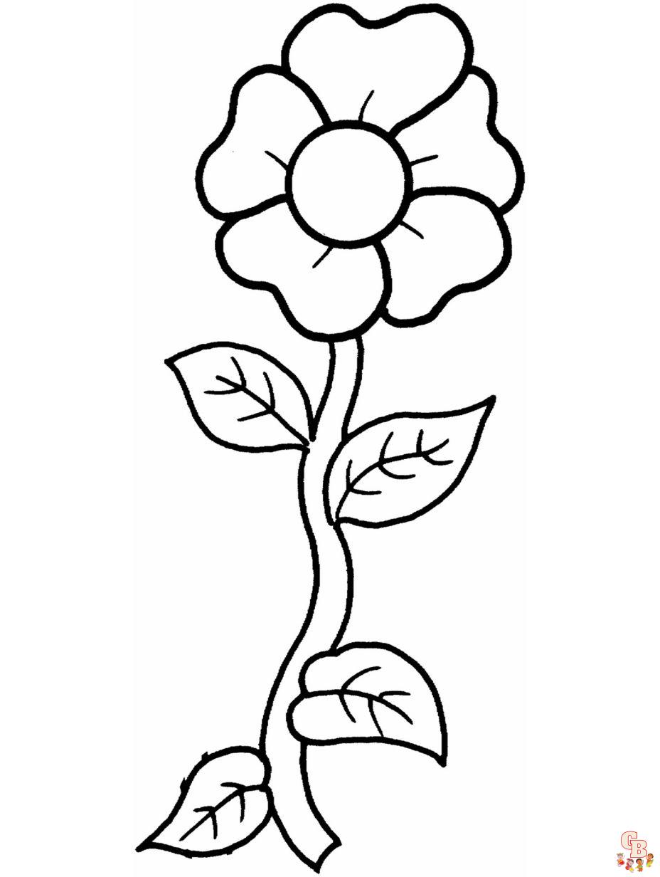 Enjoy free printable flowers coloring pages with